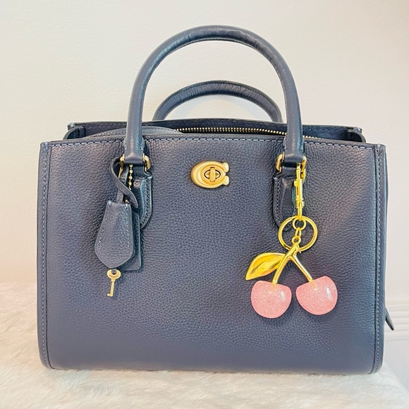 Coach Brooke Blue Leather Handbag satchel - Picture 1 of 15